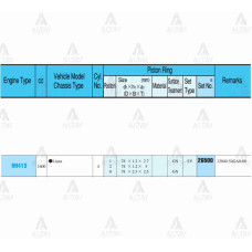 Suzuki Swift RIK-RIK-26500-050 Segman Swift 02-07 1.3 - 1.5 / Vitara 1.6L Jb416 3 Kapı / 78.50Mm / M16A / 0.50 Takim Suzuki Swift RIK-RIK-26500-050 Segman Swift 02-07 1.3 - 1.5 / Vitara 1.6L Jb416 3 Kapı / 78.50Mm / M16A / 0.50 Takim
